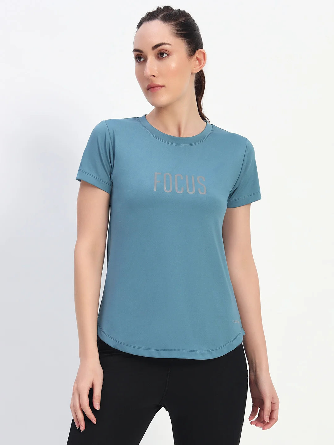 Longline Workout T-Shirt – Blue