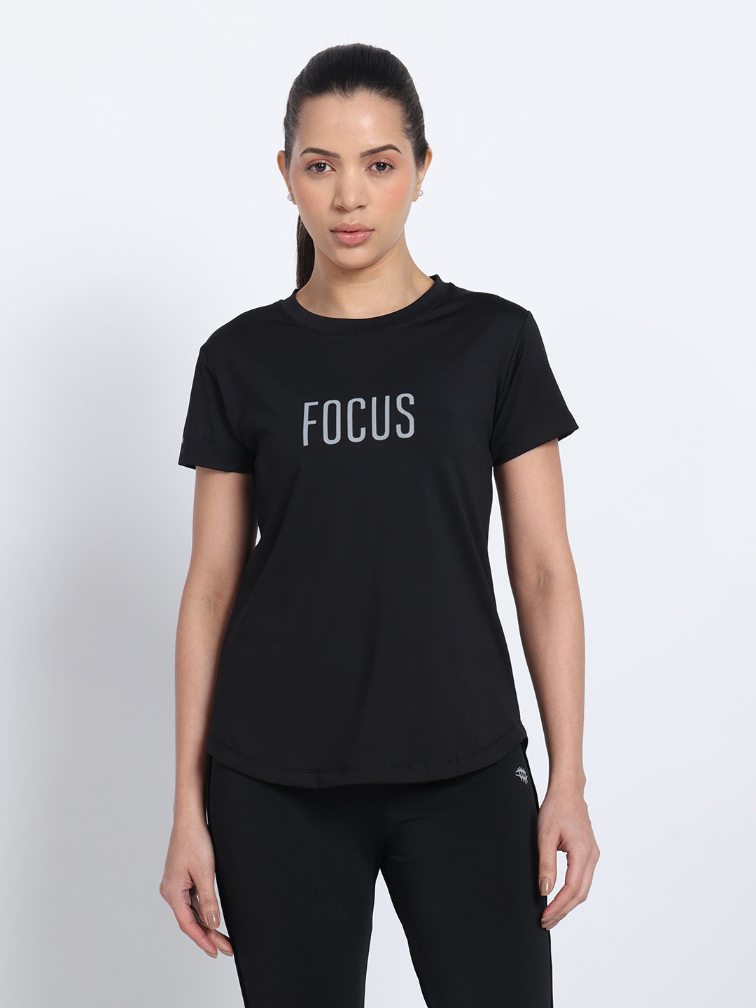 Longline Workout T-Shirt – Black