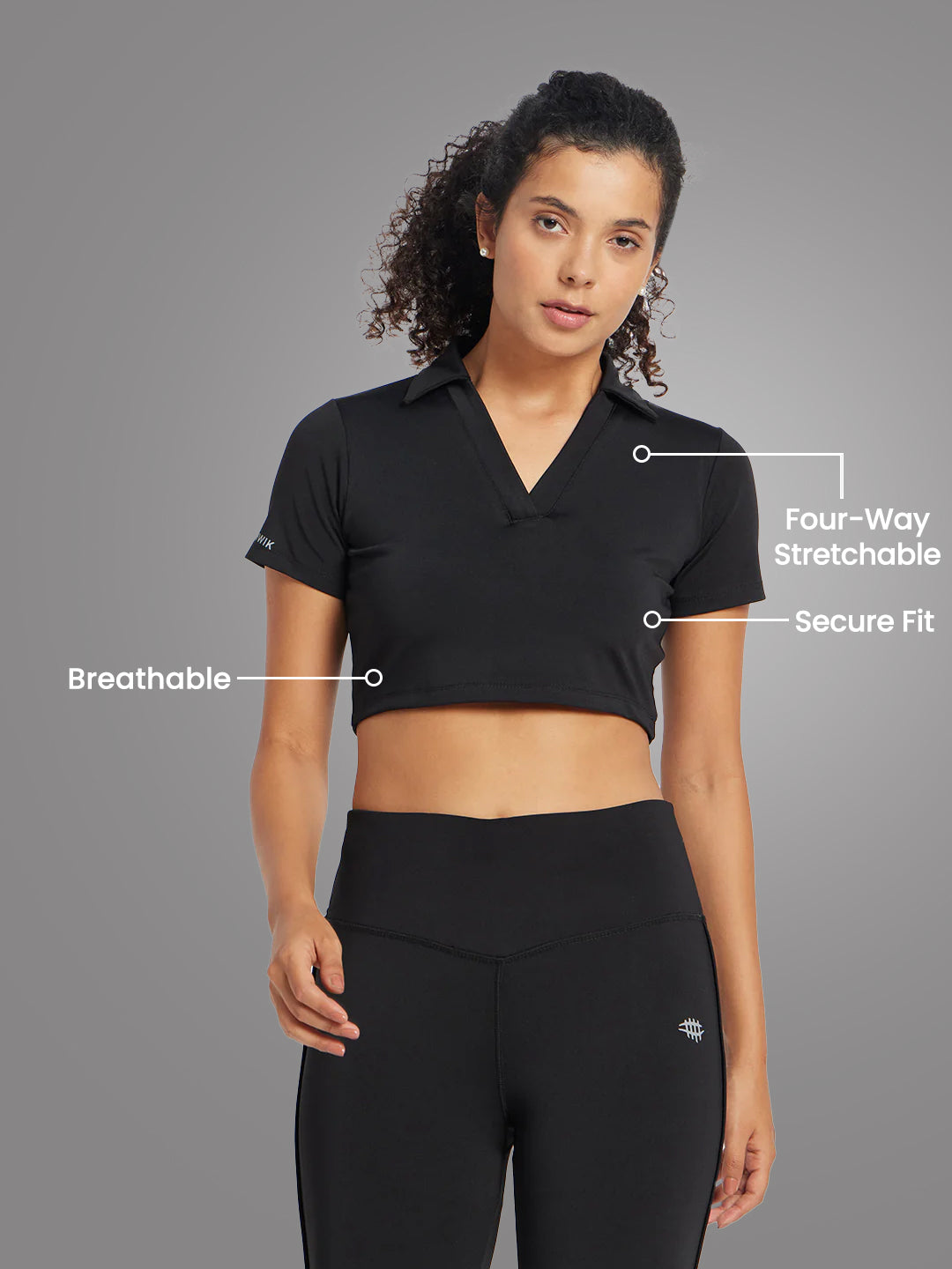 Workout Crop Top – Black