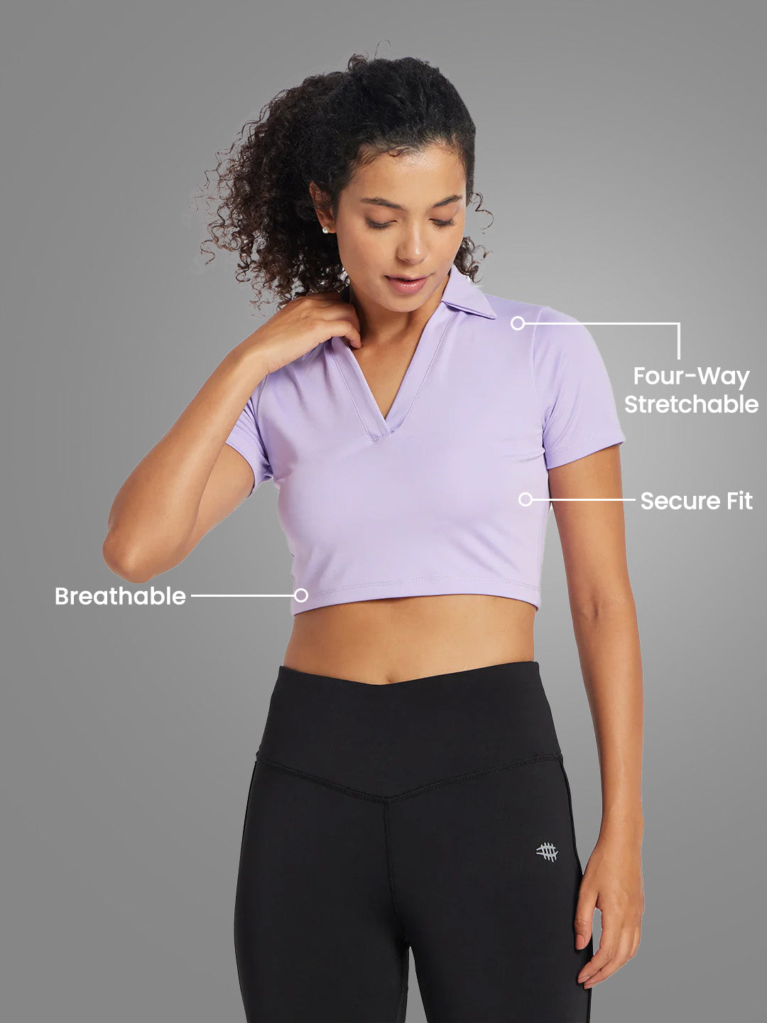 Workout Crop Top – Purple