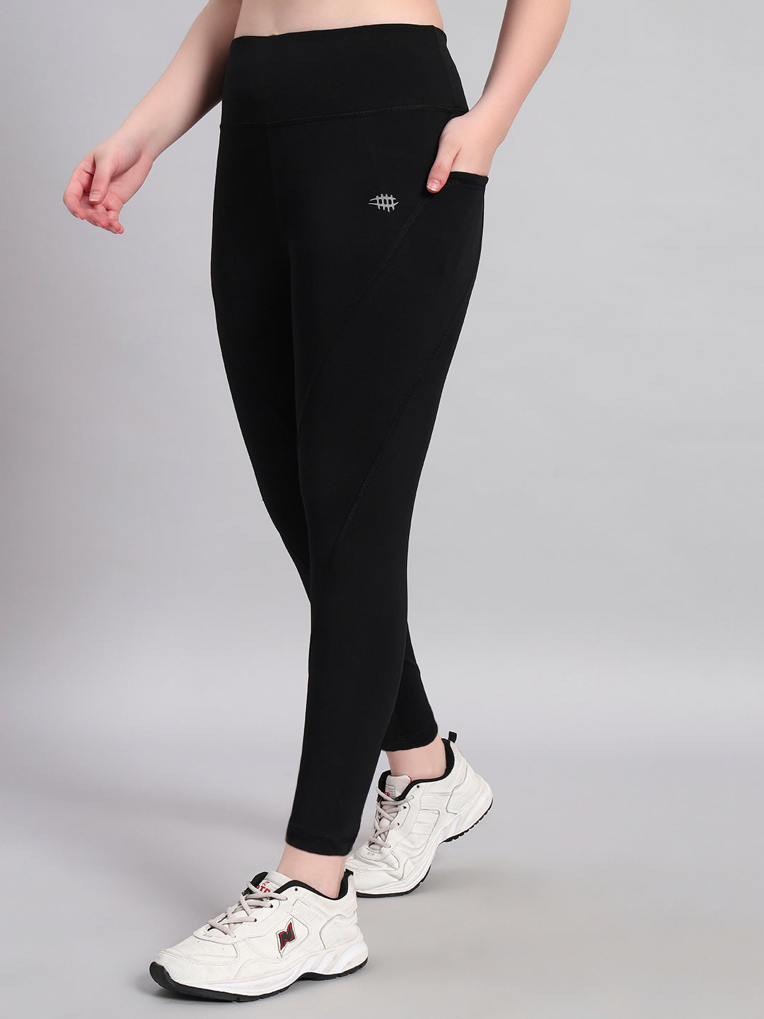 Nylon Women High Impact Workout Tight - Black