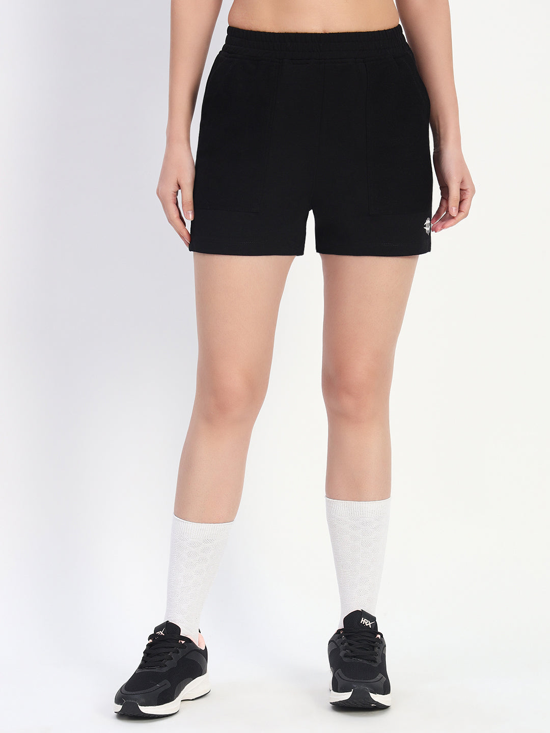 NYLON Workout Terry Cotton Shorts – Black