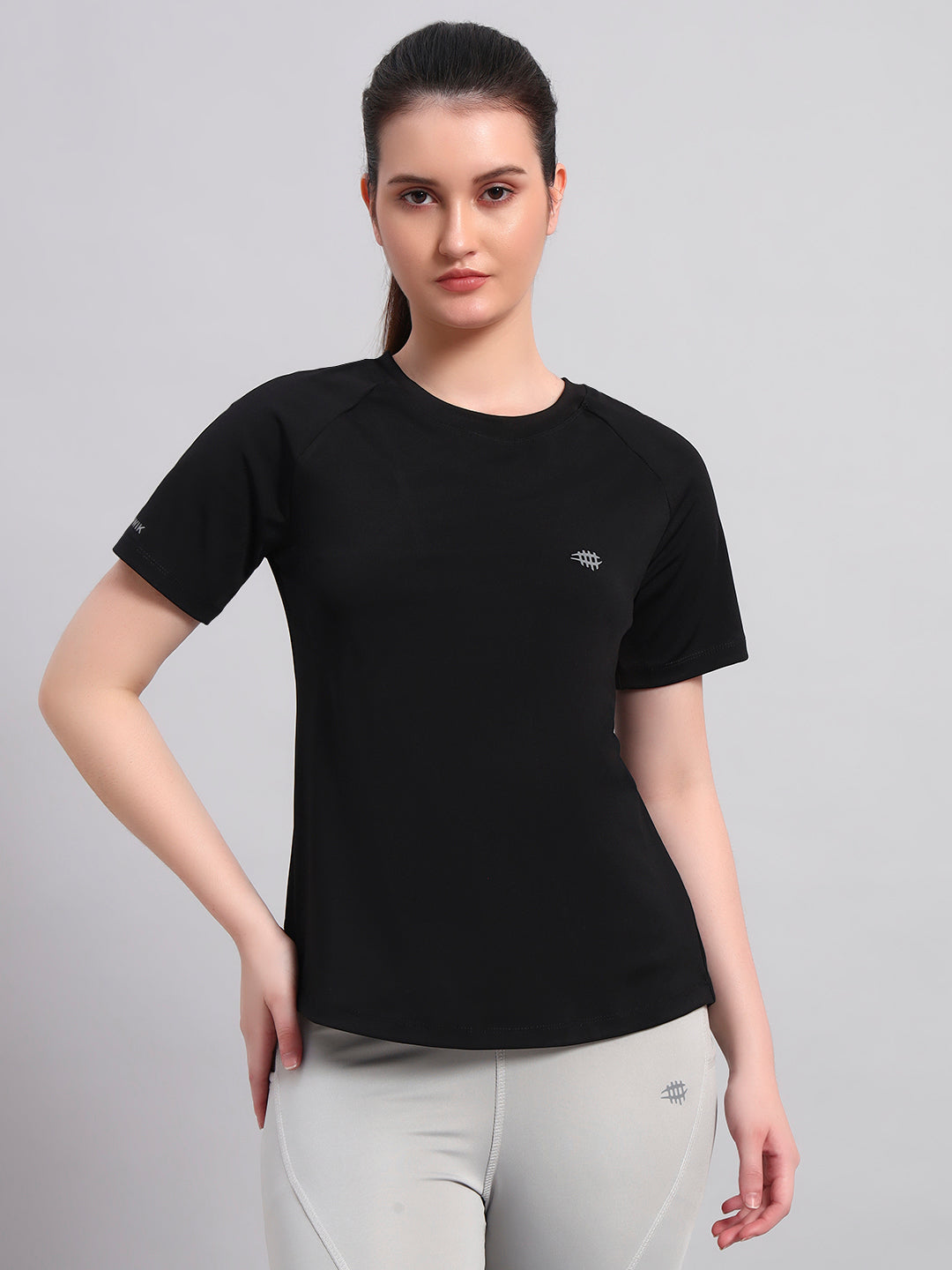 Workout T-Shirt With Mesh - Black