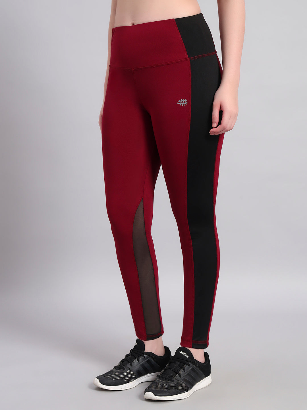 Nylon Women High Impact Sport Tight - Maroon