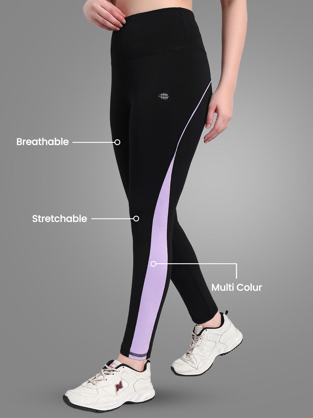 Nylon High Waist Panel Tight – Purple