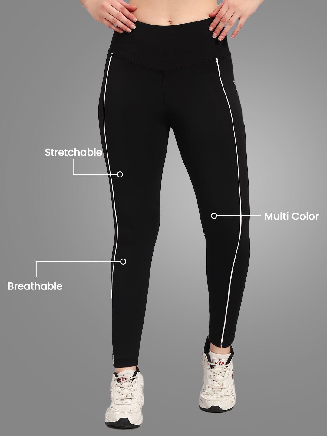 Nylon High Waist Workout Tight – Black