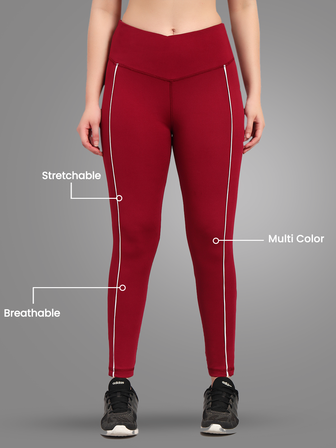 Nylon High Waist Workout Tight – Marron