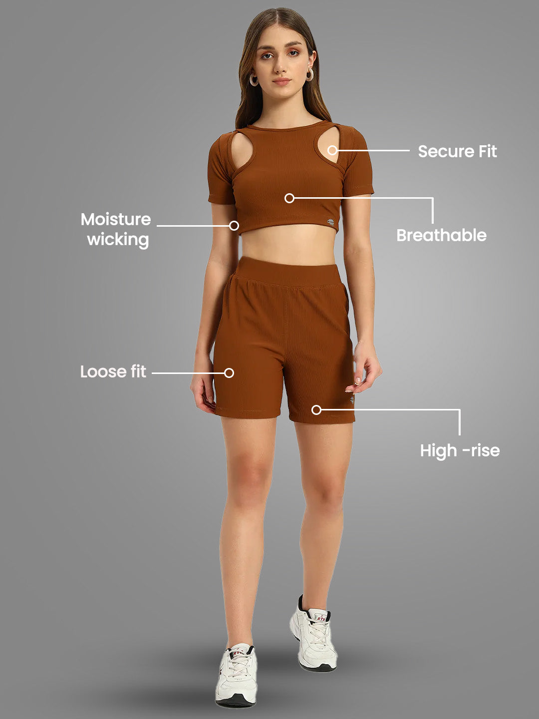 Nylon Women Pure Nylon Fabric Pair – Brown